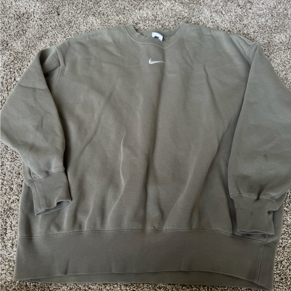Nike Olive Green Crewneck Sweatshirt